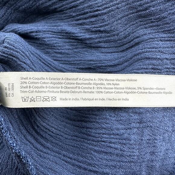 Free People Intimately One Adella Slip Maxi Dress Crochet Lace Navy Flowy Small - Picture 4 of 6